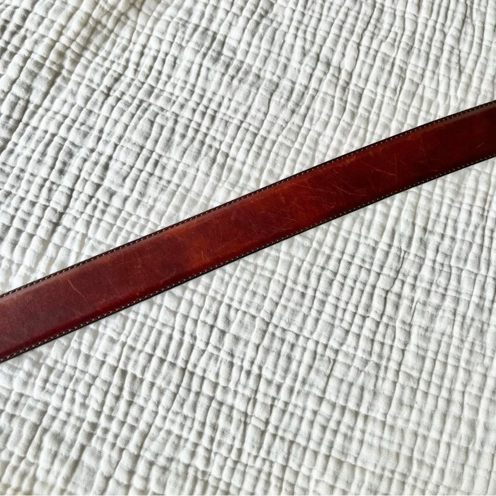 Magnanni Men's Burnished Brown Leather Belt Size 44